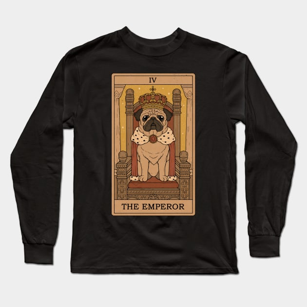 The Emperor - Pugs Tarot Long Sleeve T-Shirt by thiagocorrea